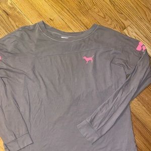 PINK OPEN BACK LONG SLEEVE